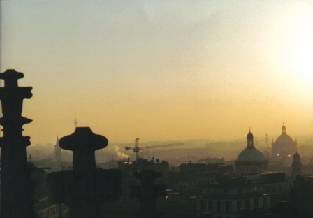 Paisaje de Milán desde el techo del Duomo (clickear para agrandar imagen)